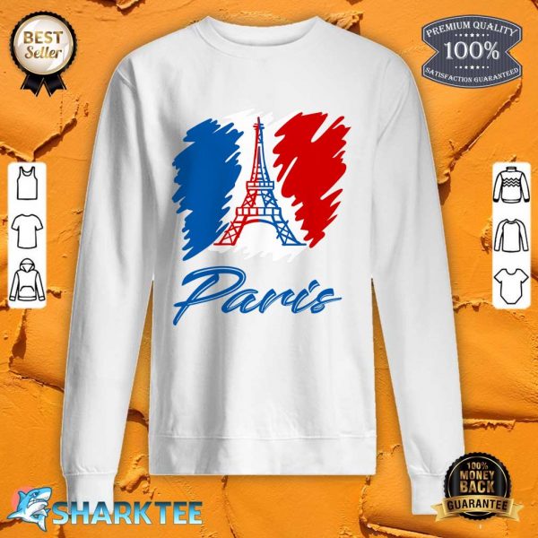 Paris Flag Eiffel Tower French Souvenir Vive la France Sweatshirt