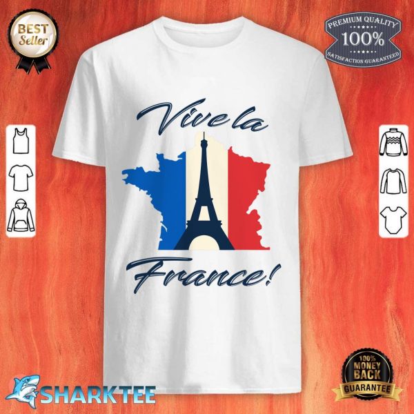 Paris France Flag Eiffel Tower French Souvenir Travel Shirt