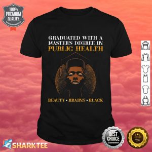 Black Queen Brains MPH Public Health Masters Graduation Premium Shirt