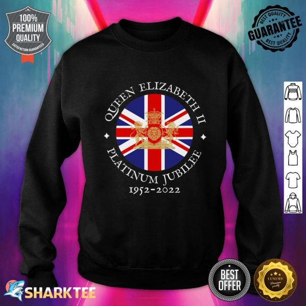 Queens Platimum Jubilee Royal Crest UK GB Union Jack Sweatshirt