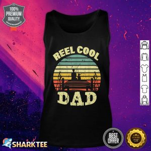 Reel Cool Dad Fisherman Daddy Father's Day Tee Fishing Tank Top