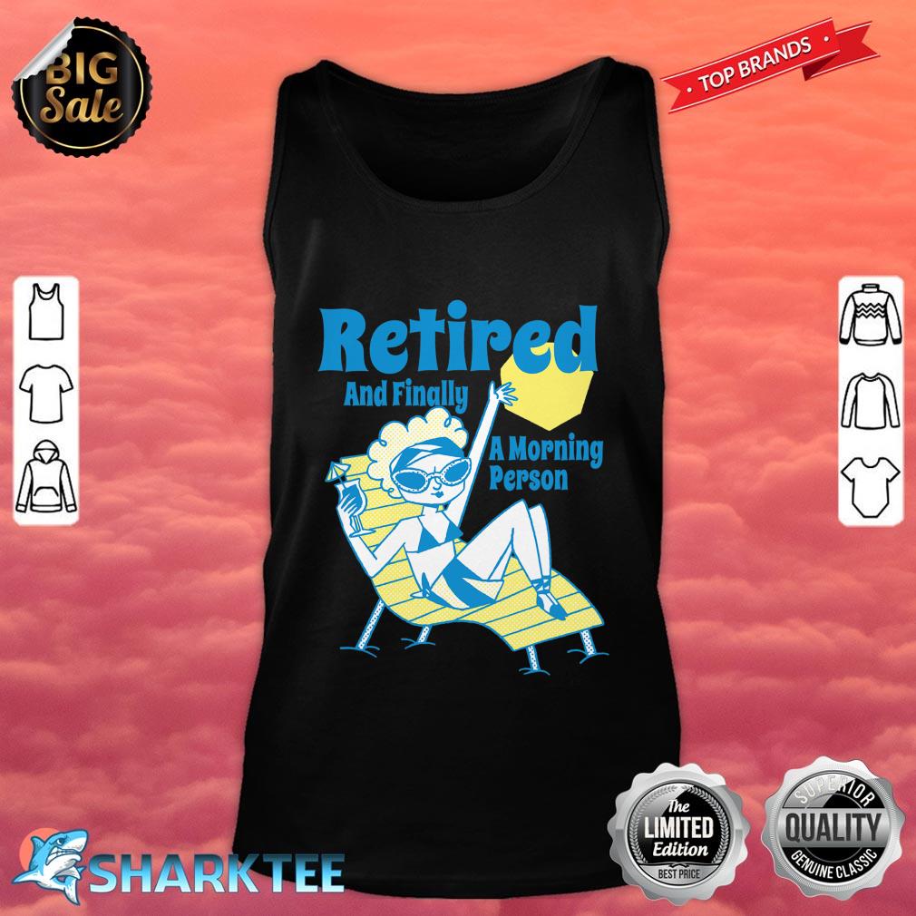 Retired Funny Retirement Cute Pink Flowers For Women Tank Top 