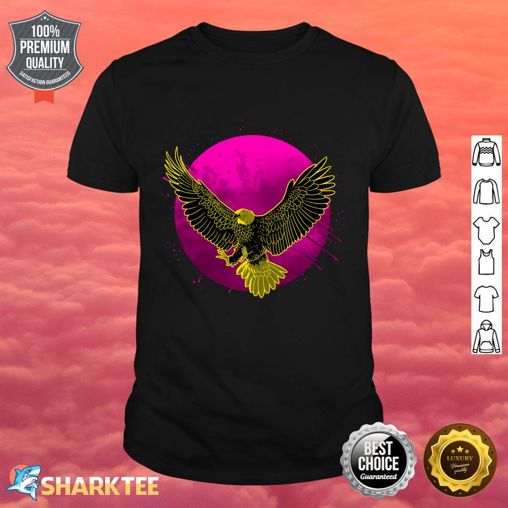 Retro Psychedelic Eagle flying birds Shirt