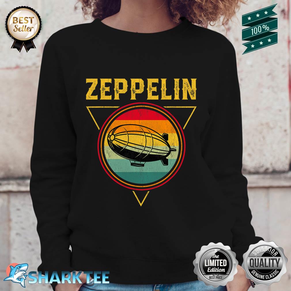 Retro Zeppelin Funny Dirigible Blimp Airship 70s 80s Sweatshirt