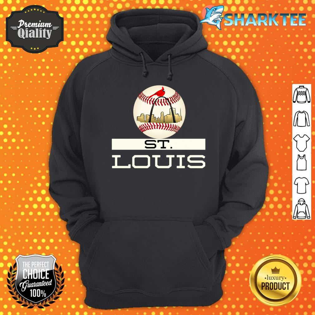 Saint Louis Red Cardinal Cool Baseball Skyline Logo Hoodie 