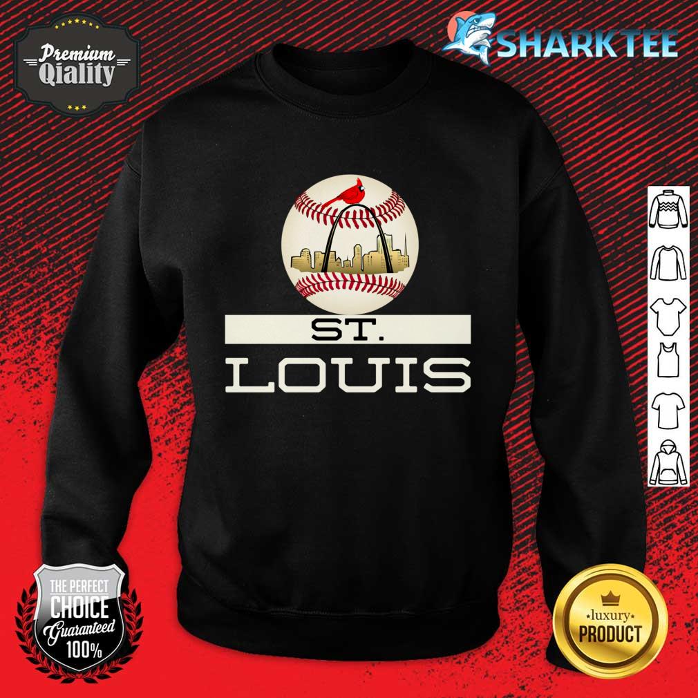 Saint Louis Red Cardinal Cool Baseball Skyline Logo Sweatshirt