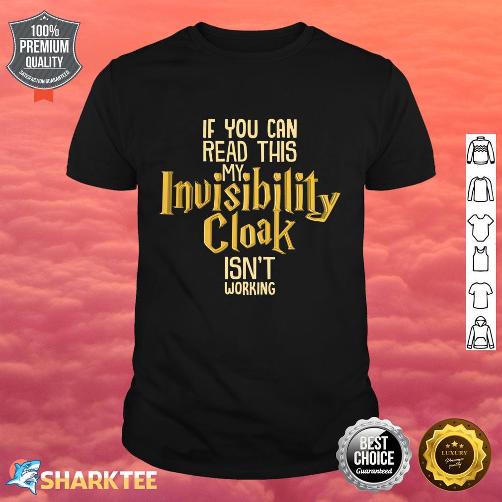 Invisibility Cloak Shirt Geek Book Movie Lover Kids Shirt