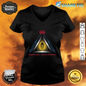 Sudden Adult Death Syndrome 666 Illuminati V-neck