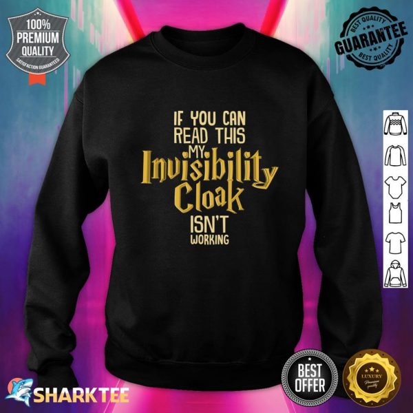 Invisibility Cloak Shirt Geek Book Movie Lover Kids Sweatshirt
