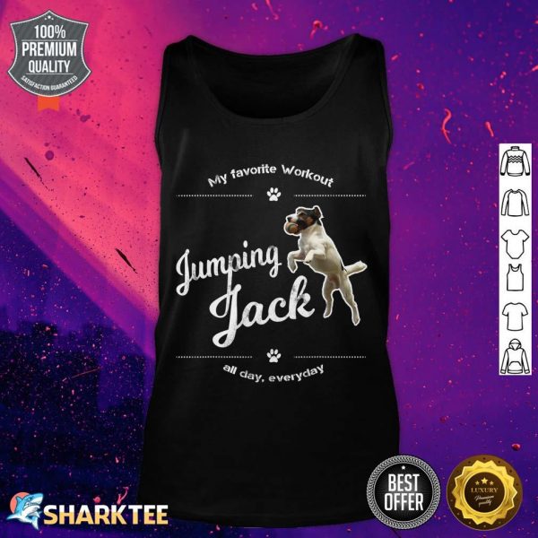 Jack Russell Terrier Dog Jumping Jack Tee Funny Gift Tank top