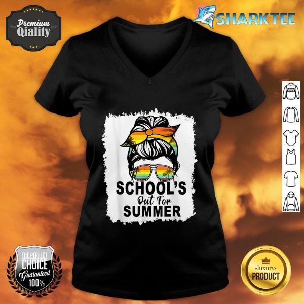 Teacher End Of Year Shirt School's Out For Summer Last Day V-neck