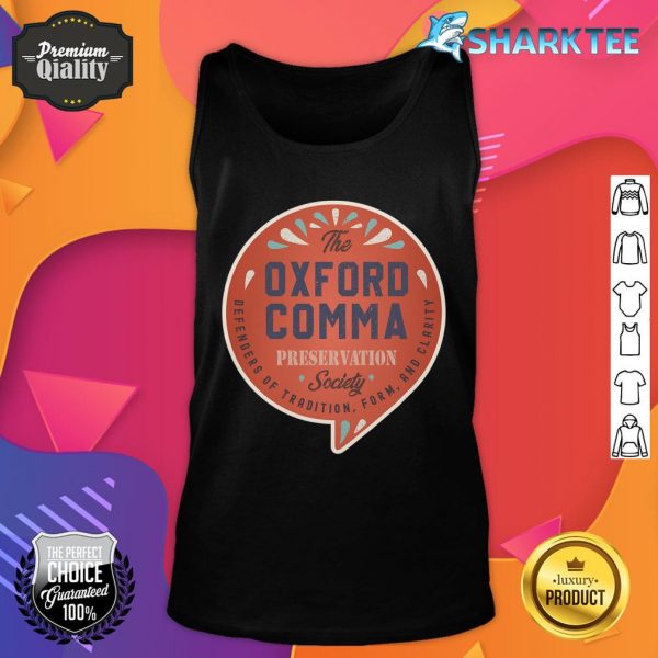 The Oxford Comma Preservation Society Team Oxford Vintage Tank Top