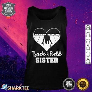 Track And Field Sister Heart Funny Athletic Tank top