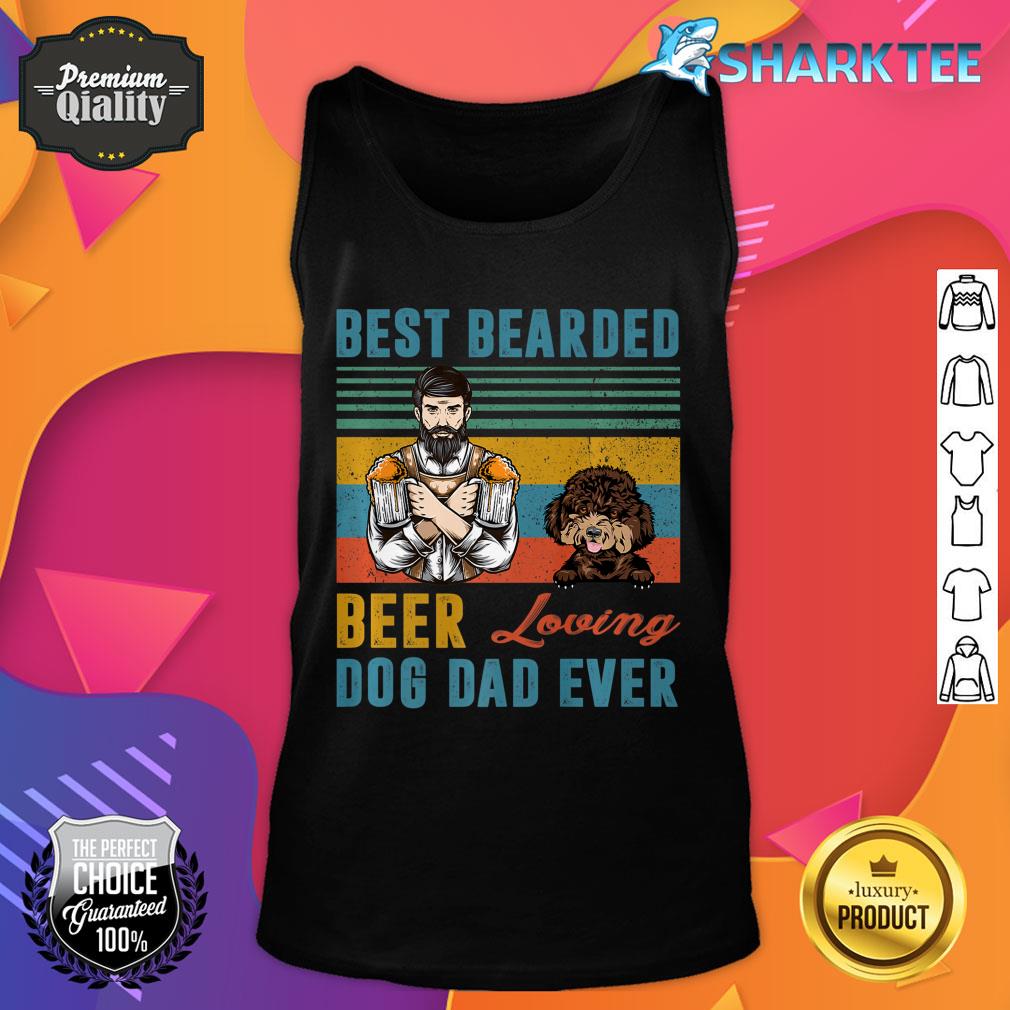 Best Bearded Beer Loving Dog Dad Ever Poodle Dog Lover Premium Tank top