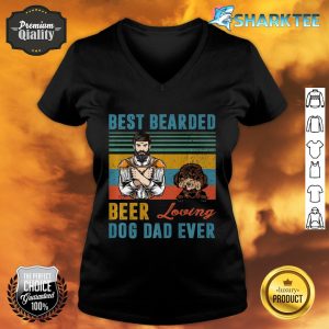 Best Bearded Beer Loving Dog Dad Ever Poodle Dog Lover Premium V-neck