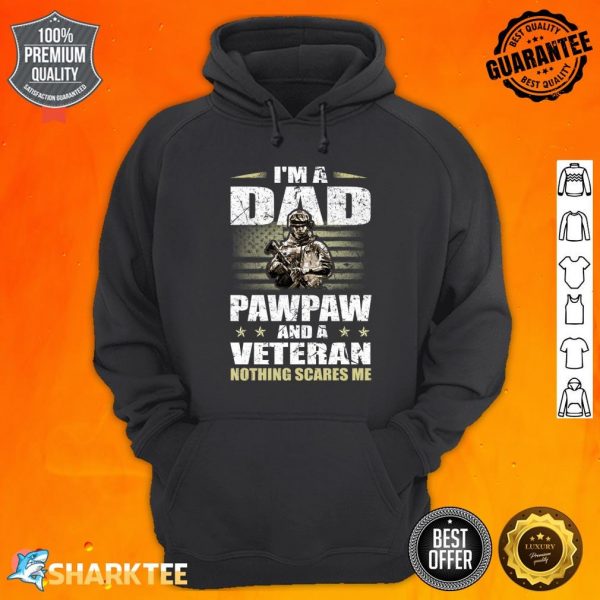 Veteran 365 I'm A Dad Pawpaw Veteran Father's Day Funny Men Hoodie