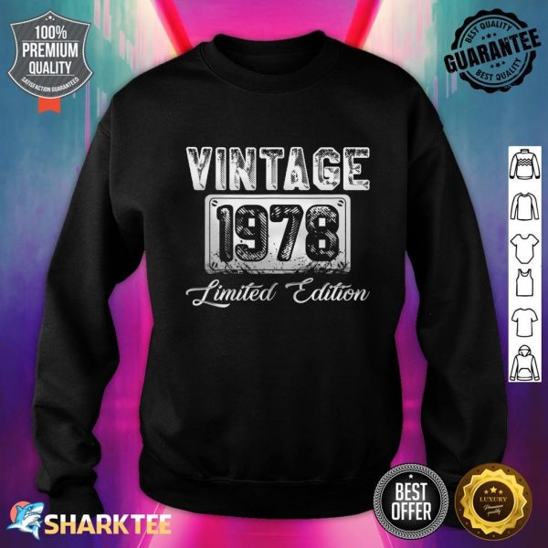 Vintage 1978 Limited Edition 44 Years Old 44th Birthday Sweatshirt