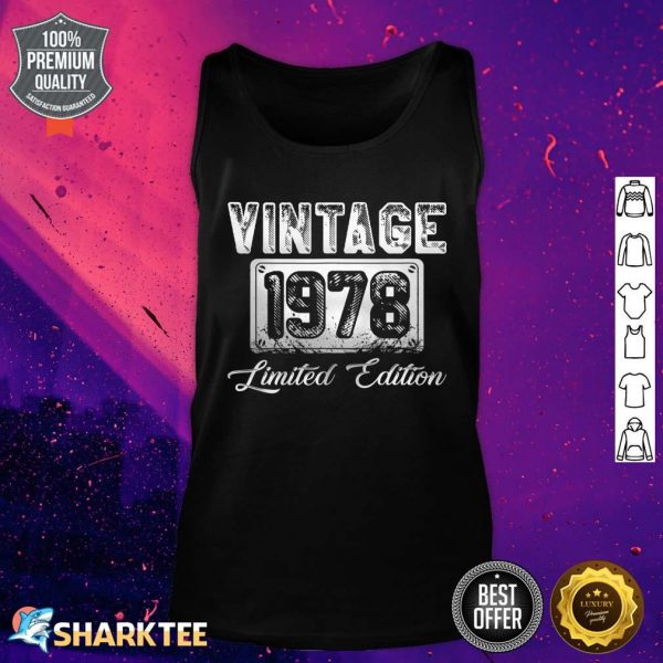 Vintage 1978 Limited Edition 44 Years Old 44th Birthday Tank Top
