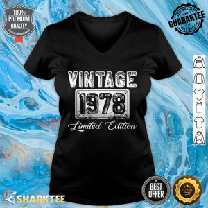 Vintage 1978 Limited Edition 44 Years Old 44th Birthday V-neck
