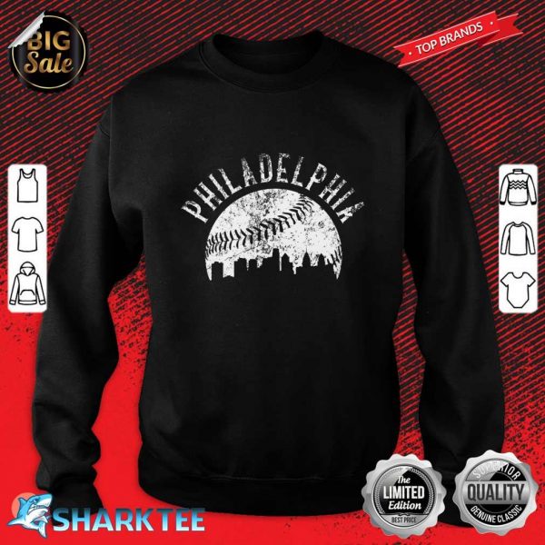 Vintage Philadelphia Pennsylvania Skyline Apparel Sweatshirt