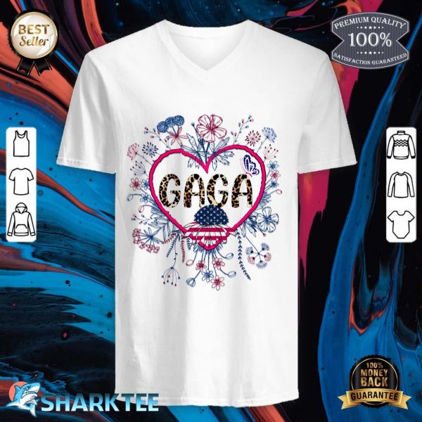 Wildflower Gaga 4th Of July Patriotic Independence Day V-neck