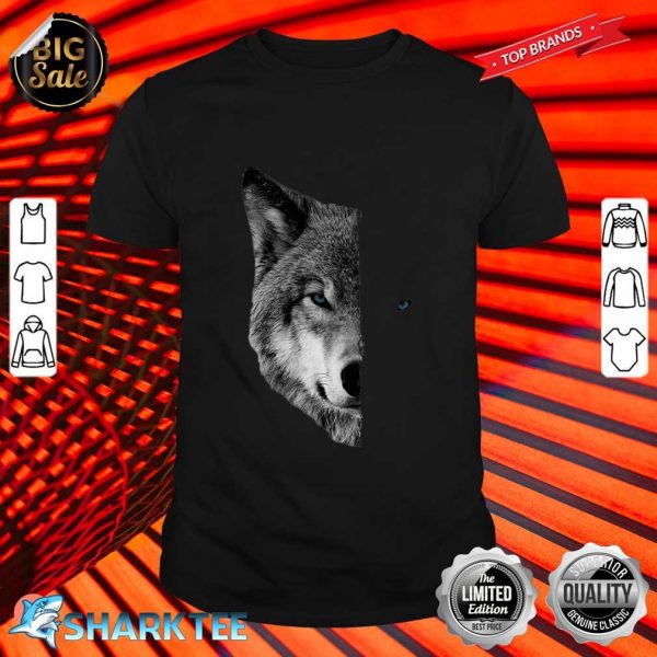 Wolf Split Face Wolf Magical Wolves Shirt