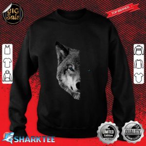 Wolf Split Face Wolf Magical Wolves Sweatshirt
