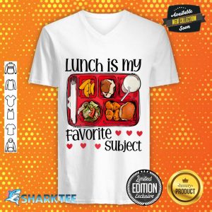 Women Women Lunch Tray Cafeteria Worker Lunch Lady Server Premium V-neck
