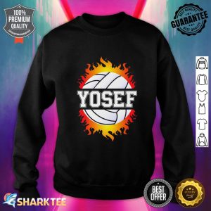 Yosef Name Volleyball Player Boys Ball and Net Sports Fan Premium Sweatshirt