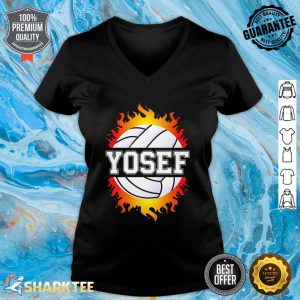 Yosef Name Volleyball Player Boys Ball and Net Sports Fan Premium V-neck