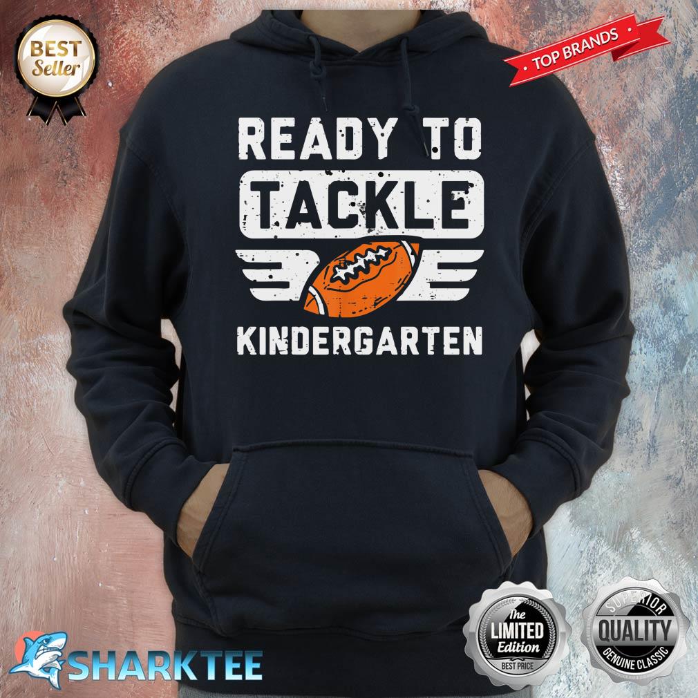 Ready To Tackle Kindergarten Football First Day Sport Boys Hoodie