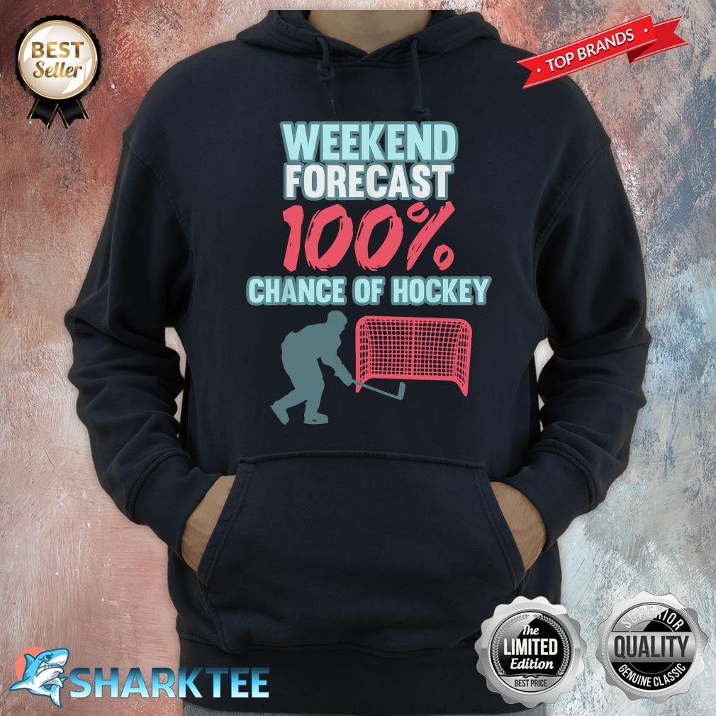 Weekend Forecast Ice Hockey Player Coach Sports Graphic Hoodie