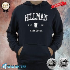 Hillman Minnesota MN Vintage Athletic Sports Design Premium Hoodie