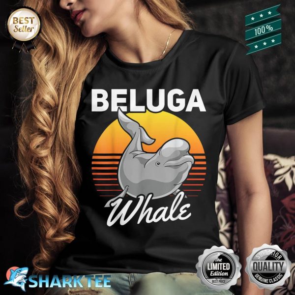 Retro Ocean Animal Ocean Mammal Sea Creature Beluga Whale Shirt