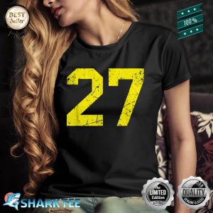Lucky Number #27 Yellow Vintage Sports Player Fan Jersey Shirt