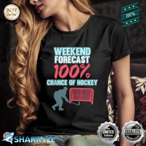 Weekend Forecast Ice Hockey Player Coach Sports Graphic Shirt