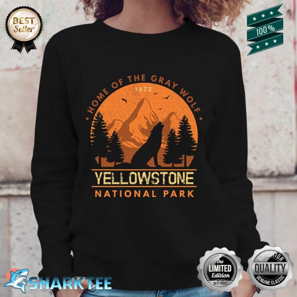 Yellowstone Wild Howling Gray Wolf Sweatshirt