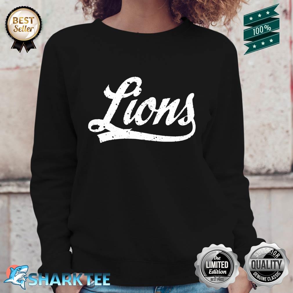 Lions School Sports Fan Team Spirit Mascot Gift Vintage Sweatshirt