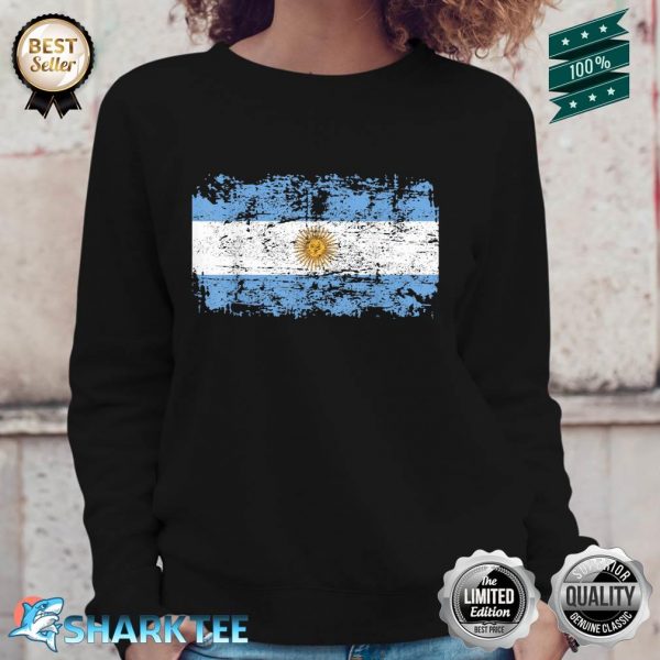 Argentina Flag Vintage Men Women Kids Argentina Sweatshirt