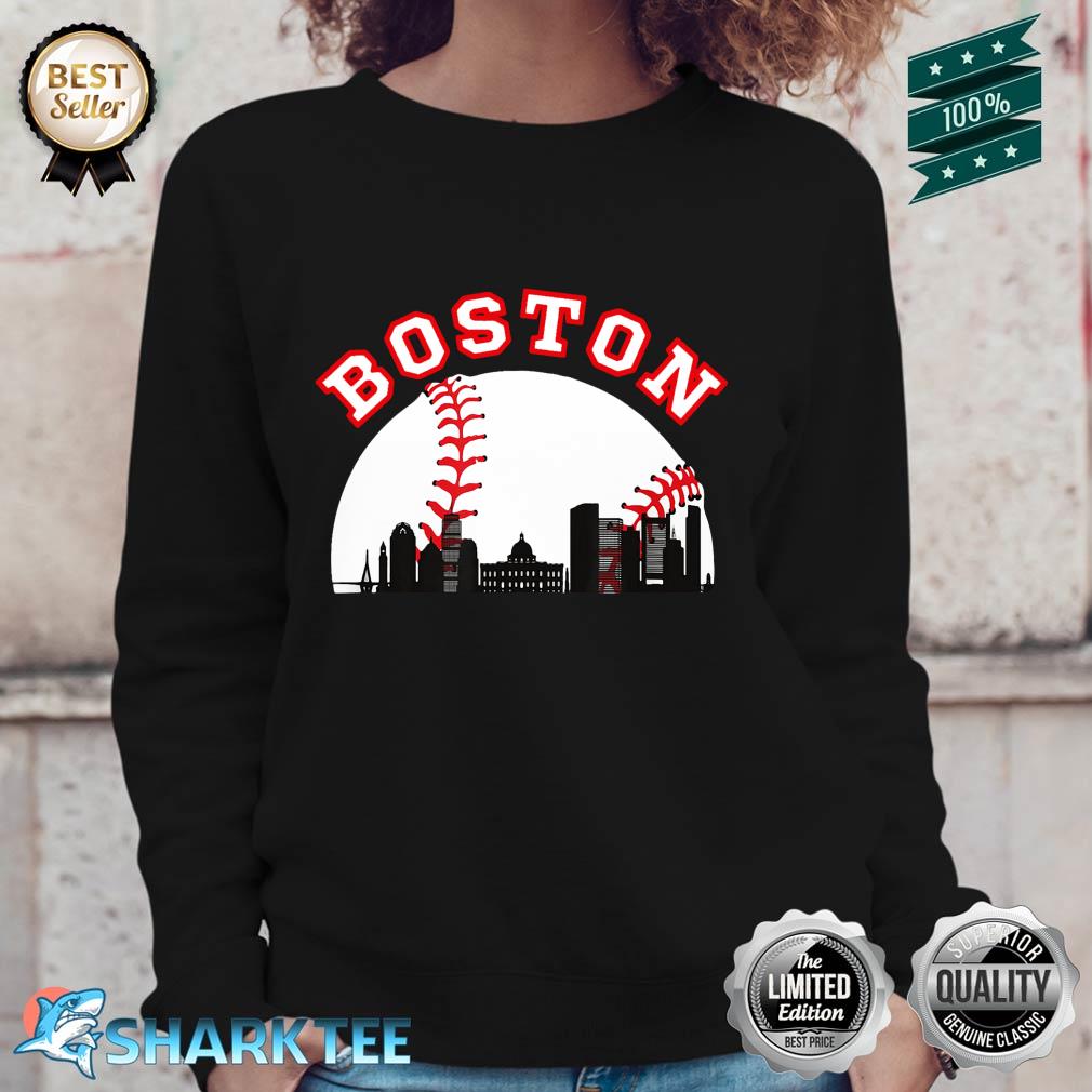 Boston Baseball Shirt Boston MA Cityscape BOS Skyline Sweatshirt