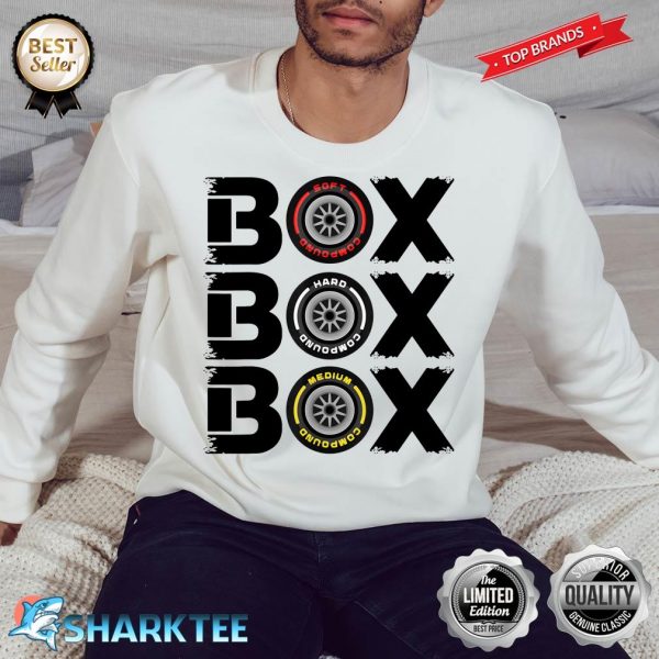 Box Box Box F1 Tyre Compound V2 Design Car Lover Sweatshirt