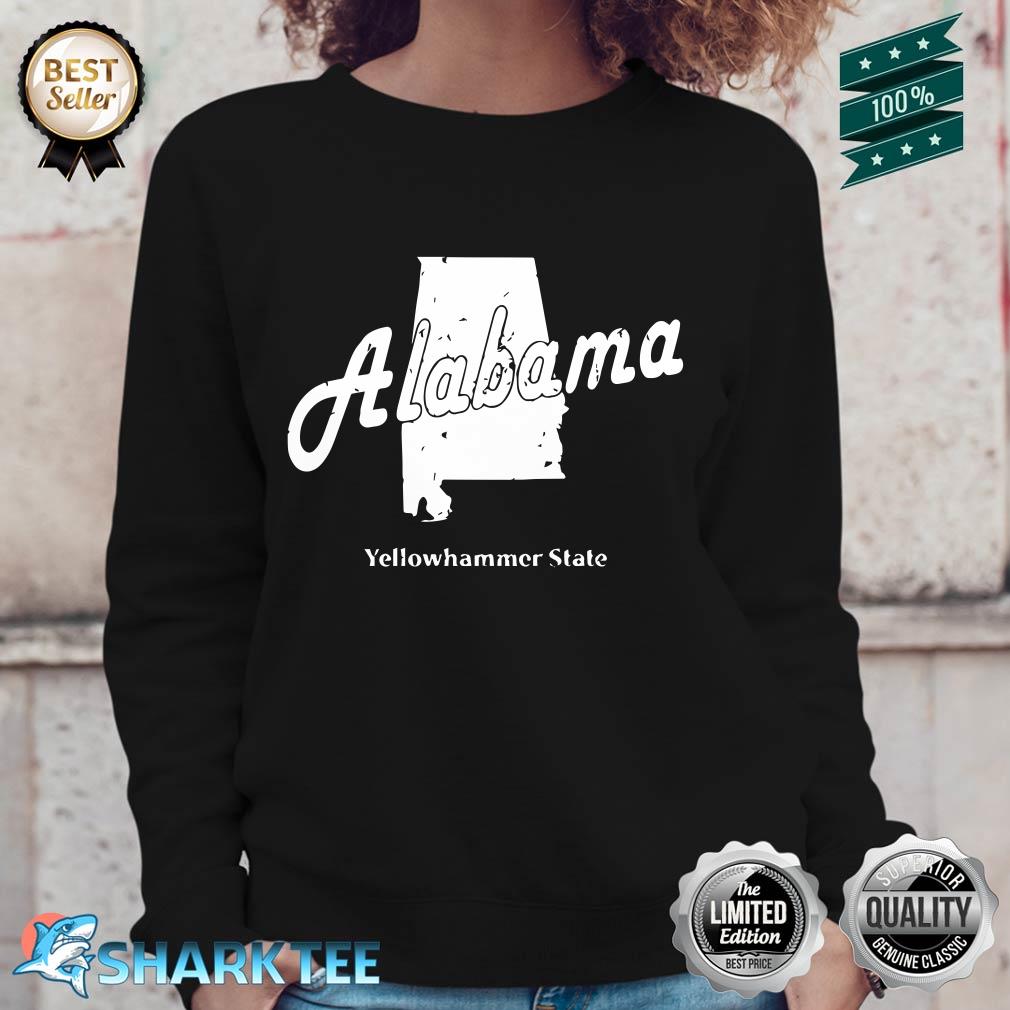 Alabama Vintage Sports Design Home State Map Men Women Premium Sweatshirt