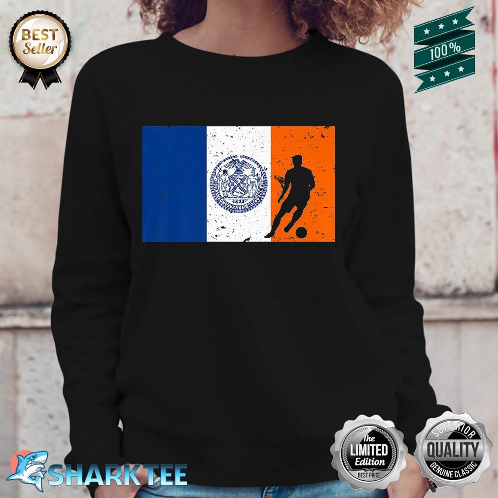 Soccer Sports Soccer Player New York Flag Premium Sweatshirt