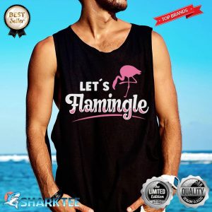 Flamingo Flock Animal Lets Flamingle Tank-top