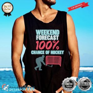 Weekend Forecast Ice Hockey Player Coach Sports Graphic Tank-top