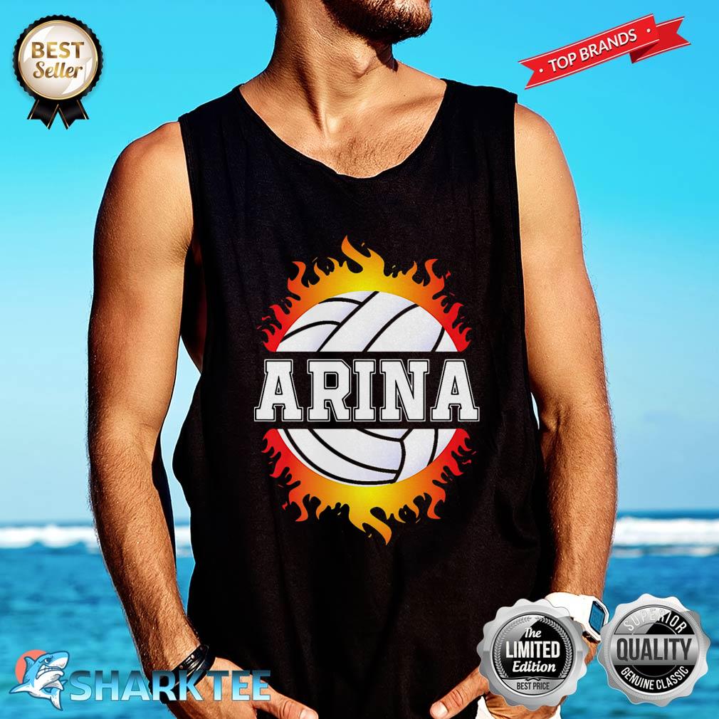 Arina Name Volleyball Player Girls Ball and Net Sports Fan Premium Tank-top