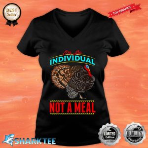 I'm An Individual Not A Meal Animal Rights Peacock Peafowl V-neck
