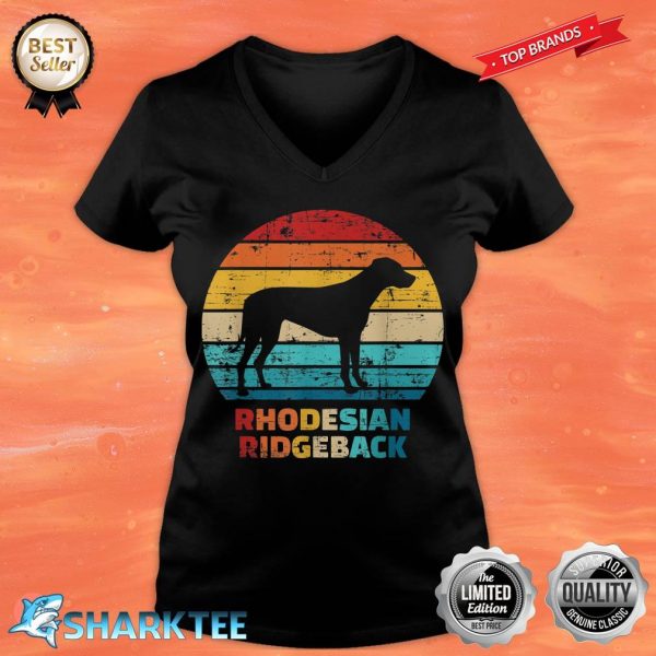 Rhodesian Ridgeback vintage V-neck