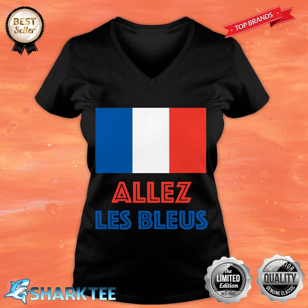 Go France Allez Les Bleus French Sports V-neck