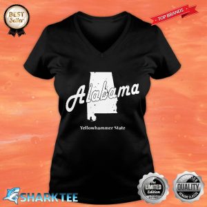 Alabama Vintage Sports Design Home State Map Men Women Premium V-neck